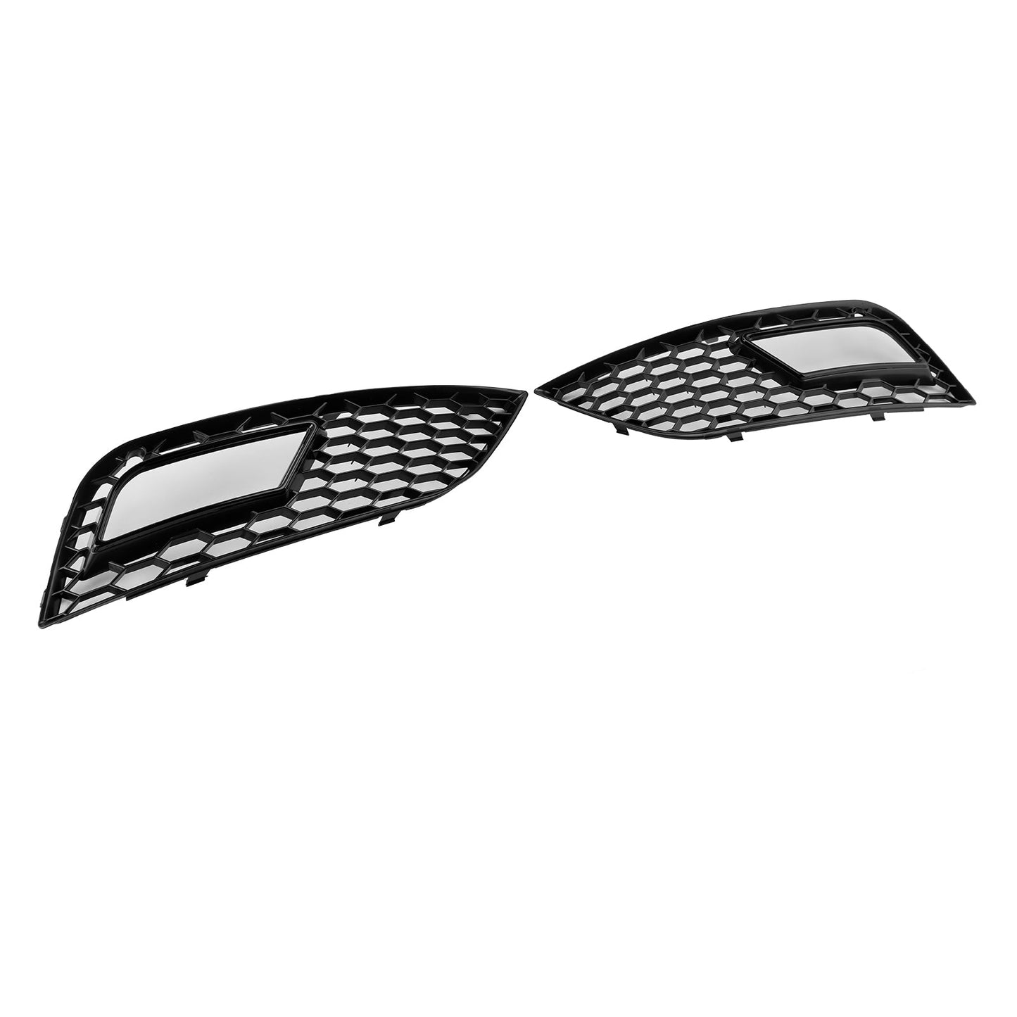 2013-2015 Black Honeycomb Fog Light Cover Fit Audi A4 B8.5 Standard Bumper