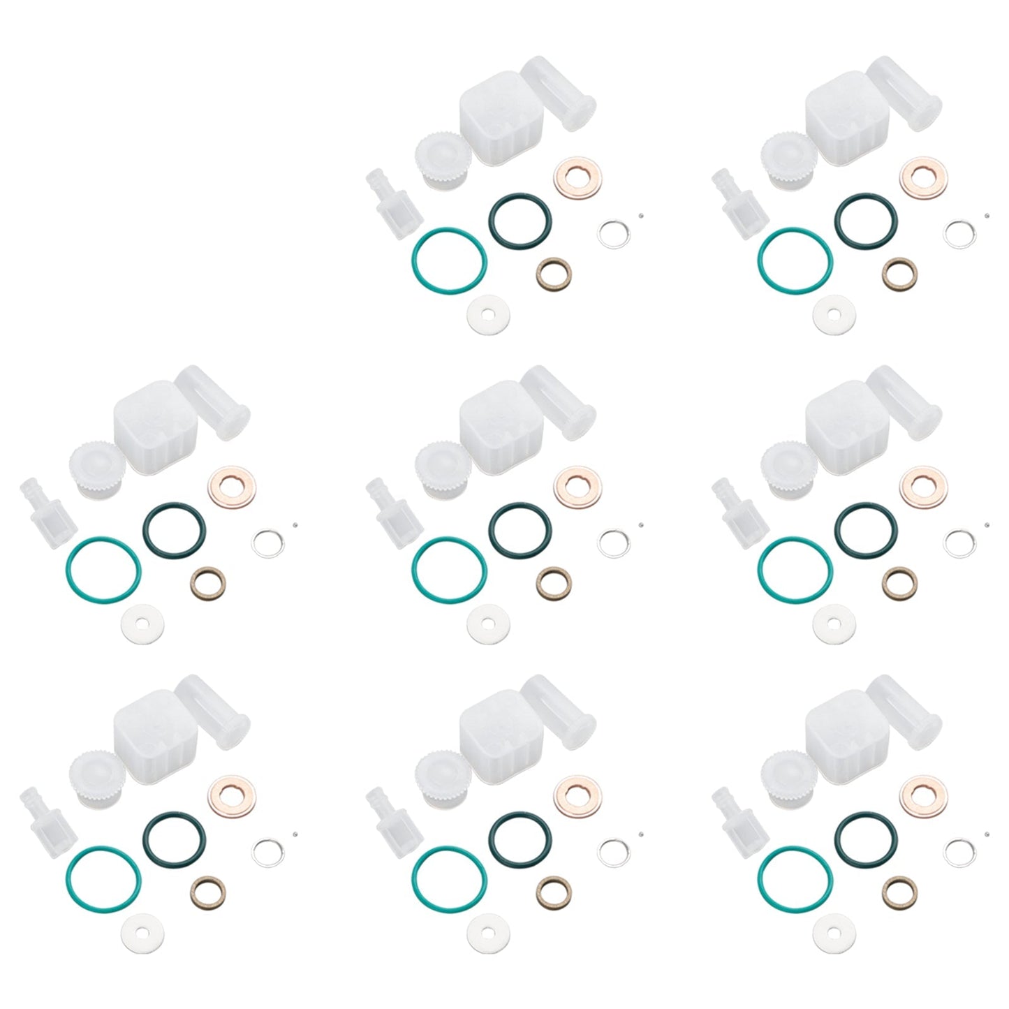 2004.5-2005 For Chevy SILVERADO 2500/3500 6.6L V8 LLY 8PCS Fuel Injector Repair Kit 0445120027 0986435504 97303657