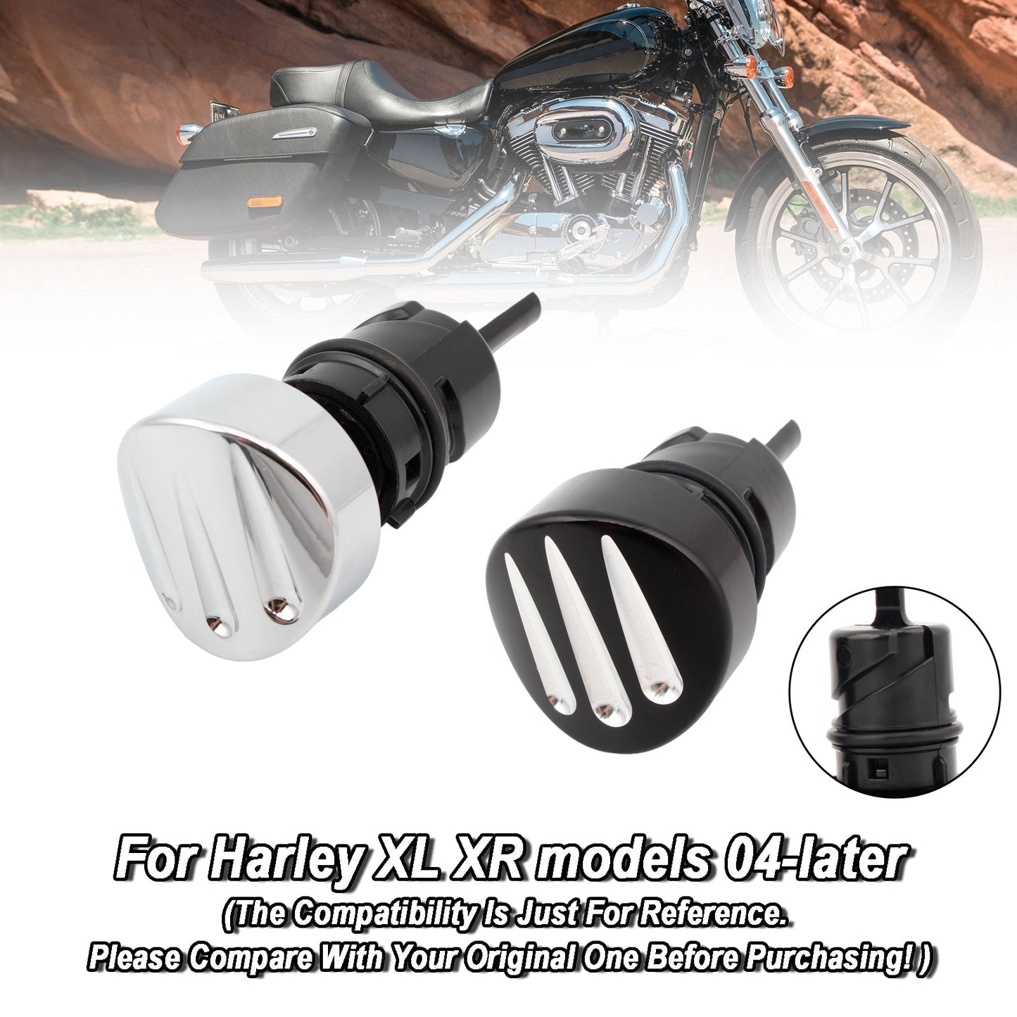 Bouchon de réservoir de jauge d'huile pour Sportster XL883 XL1200 04-16