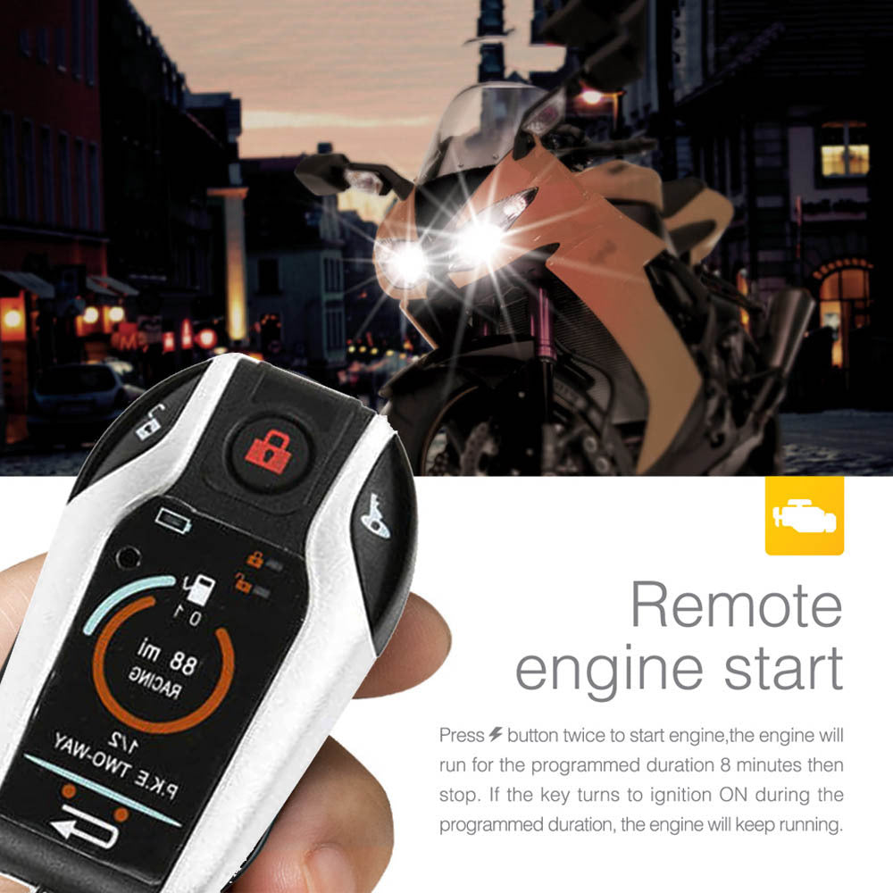 Système d'alarme antivol à télécommande pour moto et scooter