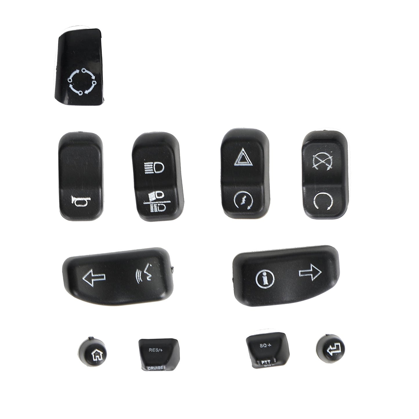 Lot de 11 caches de boutons de commande manuelle pour modèles Glide Road King 14-19