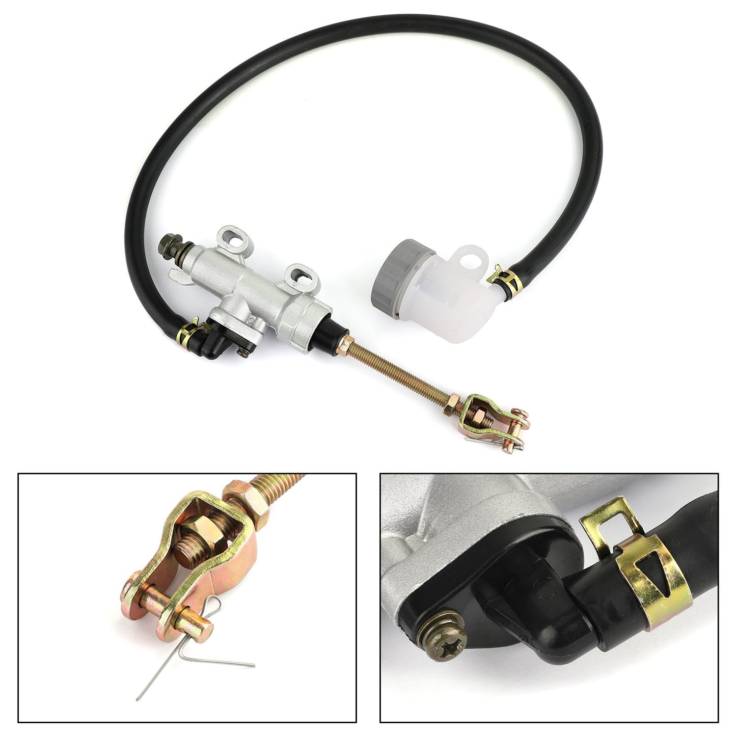 Maître-cylindre de frein arrière Suzuki, compatible avec LTA500F, LTF500F, Vinson 500 2003-2007, argent