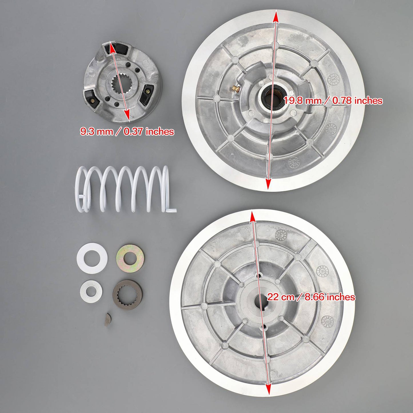 Embrayage secondaire pour voiturette de golf Yamaha 4 temps G2, G9, G14, G16, G20, G22 (85-07)