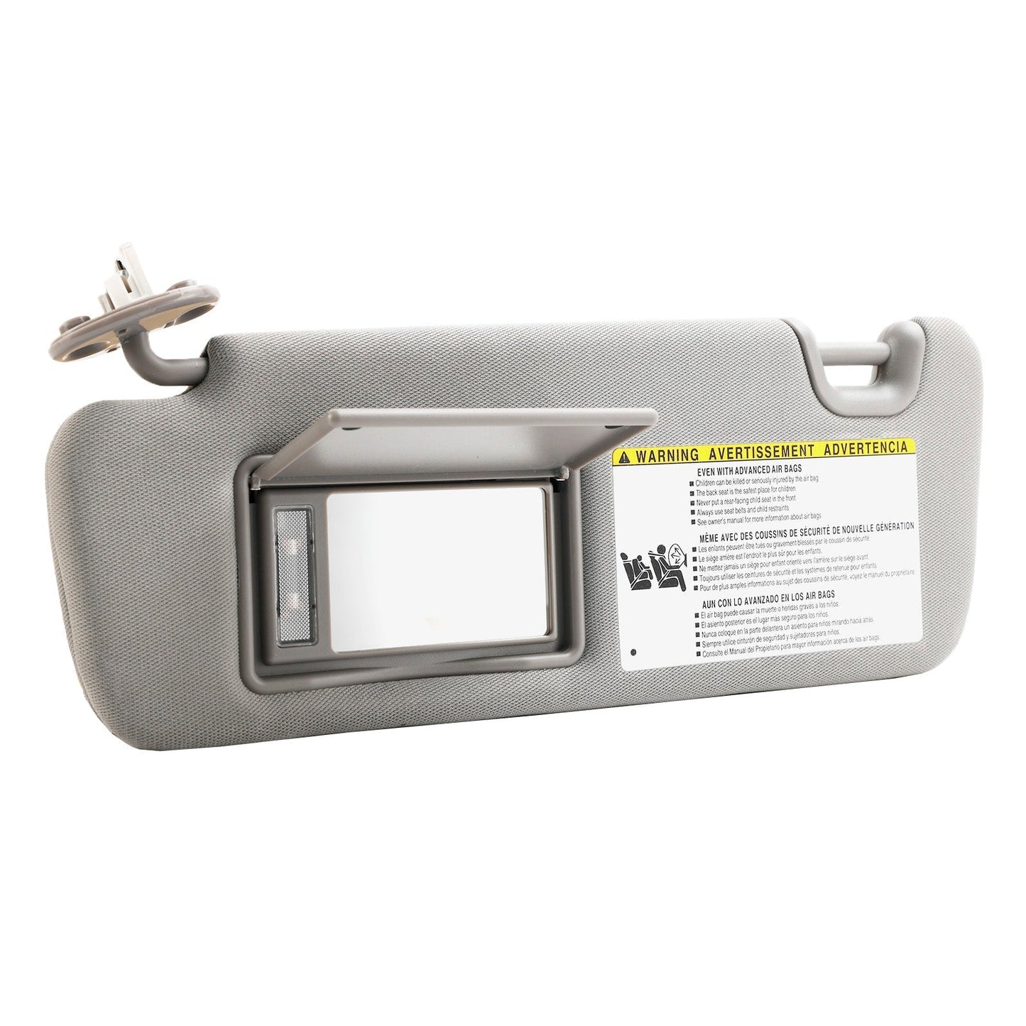 Pare-soleil gauche avec vanité gris clair pour Toyota Highlander 2014-2019 74320-0E074-B0