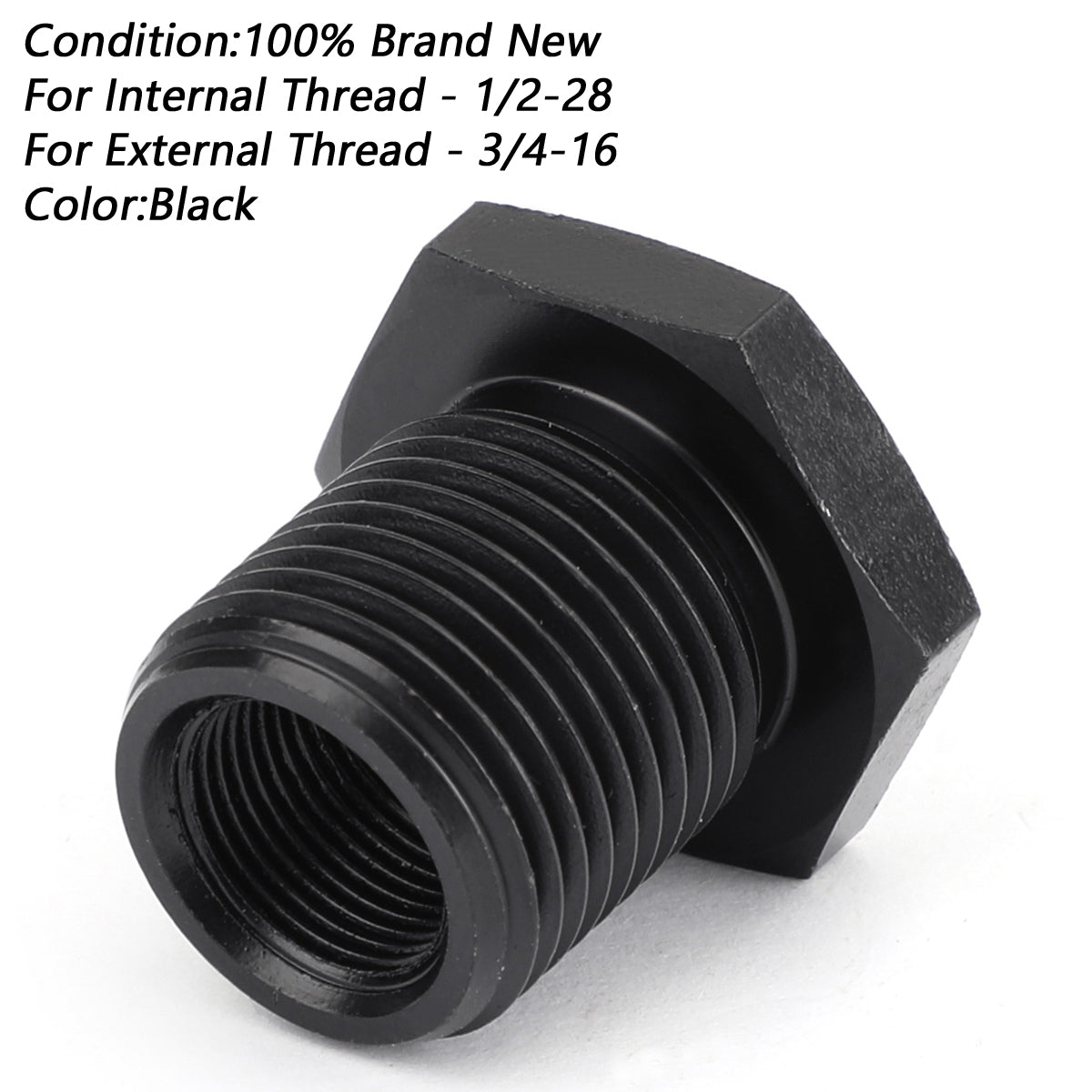 Adaptateur fileté pour filtre à huile 1/2-28 vers 3/4-16, plus résistant que l'aluminium.