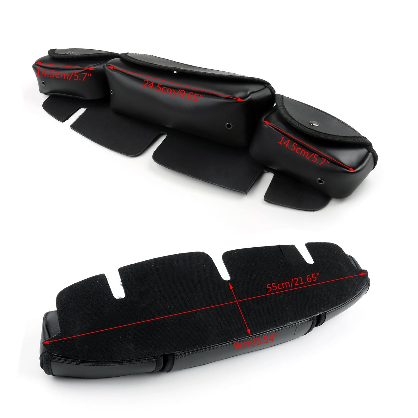 Sacoche de pare-brise 3 poches pour moto de tourisme Electra Street Glide 1996-2015
