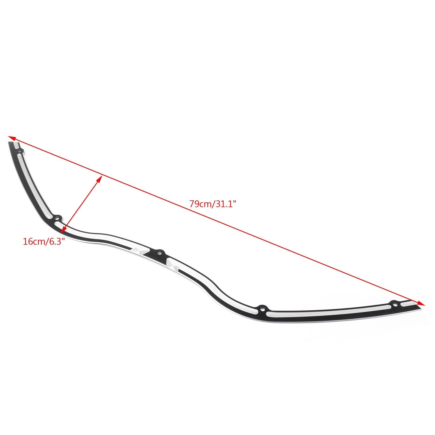 Garniture de pare-brise noire pour Harley Road Glide FLTR 1998-2013