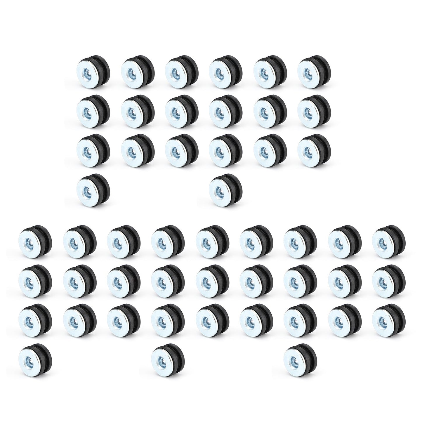 Kit de 50 pernos de ojales de goma M6 para motocicleta, prácticos y universales.