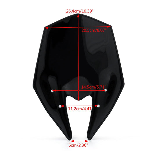 Windshield WindScreen Double Bubble For Kawasaki Z800 2013-2014 Black