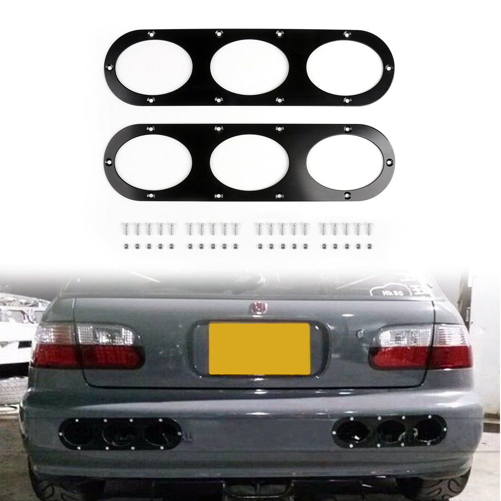 Lot de 2 diffuseurs d'air universels en aluminium pour pare-chocs arrière de voiture