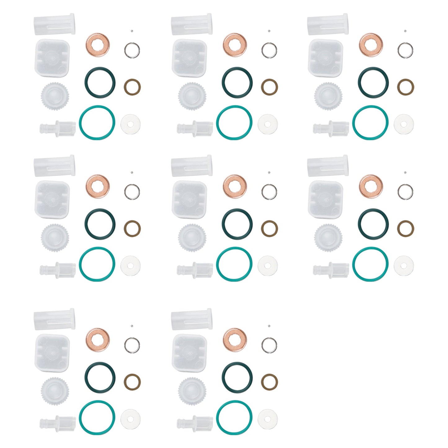 2004.5-2005 For GMC SIERRA 2500/3500 6.6L V8 LLY 8PCS Fuel Injector Repair Kit 0445120027 0986435504 97303657
