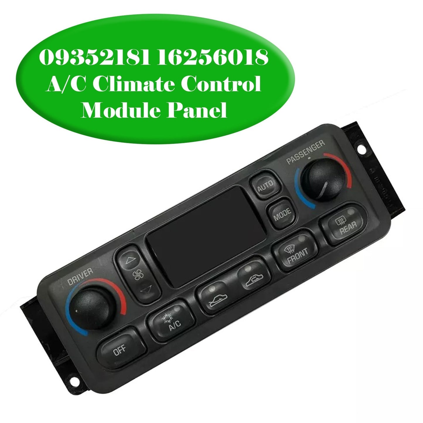 1997-2004 Chevrolet Corvette C5 A/C Climate Control Module Panel 09352181 16256018
