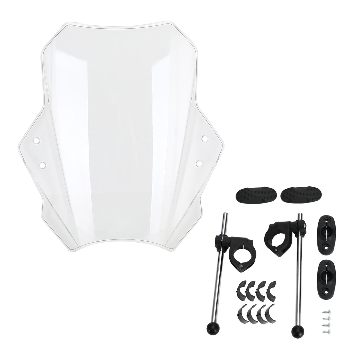 Pare-brise universel réglable pour moto, guidon de 22 mm, 25 mm et 28 mm