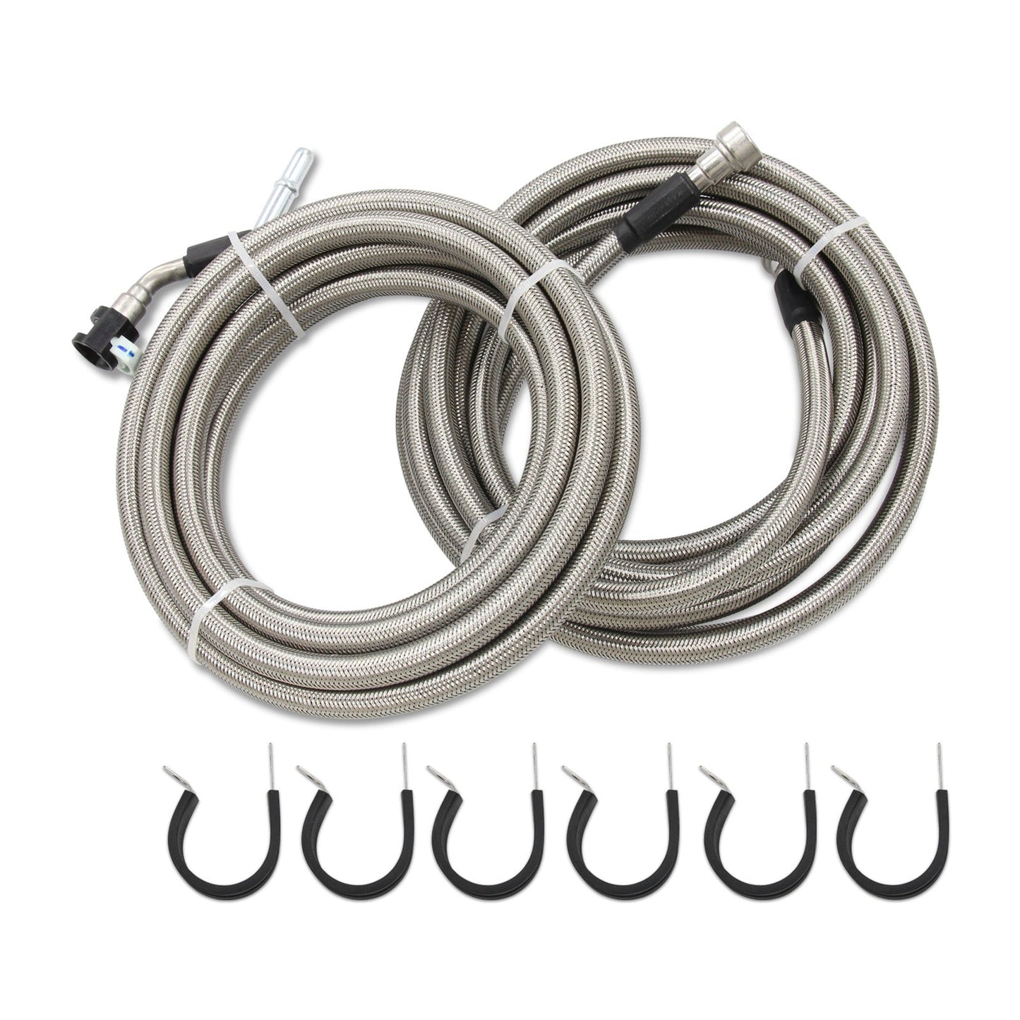 2007-2008 PontiacG5 2.4L l4 Stainless Steel Braided Fuel Line Kit Quick Fix QFF0015SS