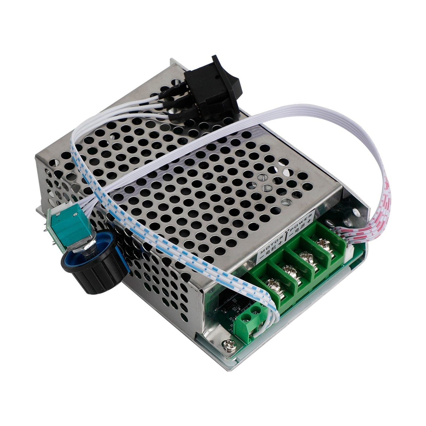 Controlador de velocidad de motor CC PWM de 12 V, 24 V, 36 V, 48 V y 40 A con interruptor reversible en sentido horario y antihorario.