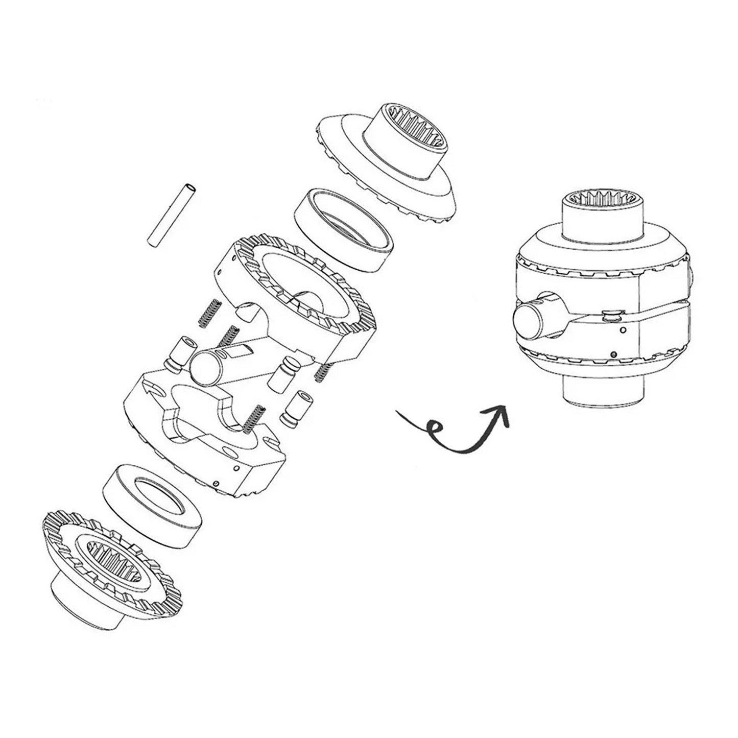 Blocage de différentiel avant Dana 30 27 cannelures pour Ford Bronco 1966-1971 SLD3027