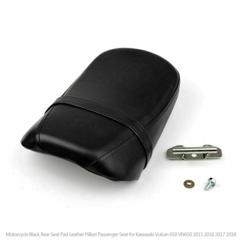 Almohadilla de cuero negra para asiento trasero de motocicleta Kawasaki Vulcan 650 VN650 (2015, 2016, 2017 y 2018)