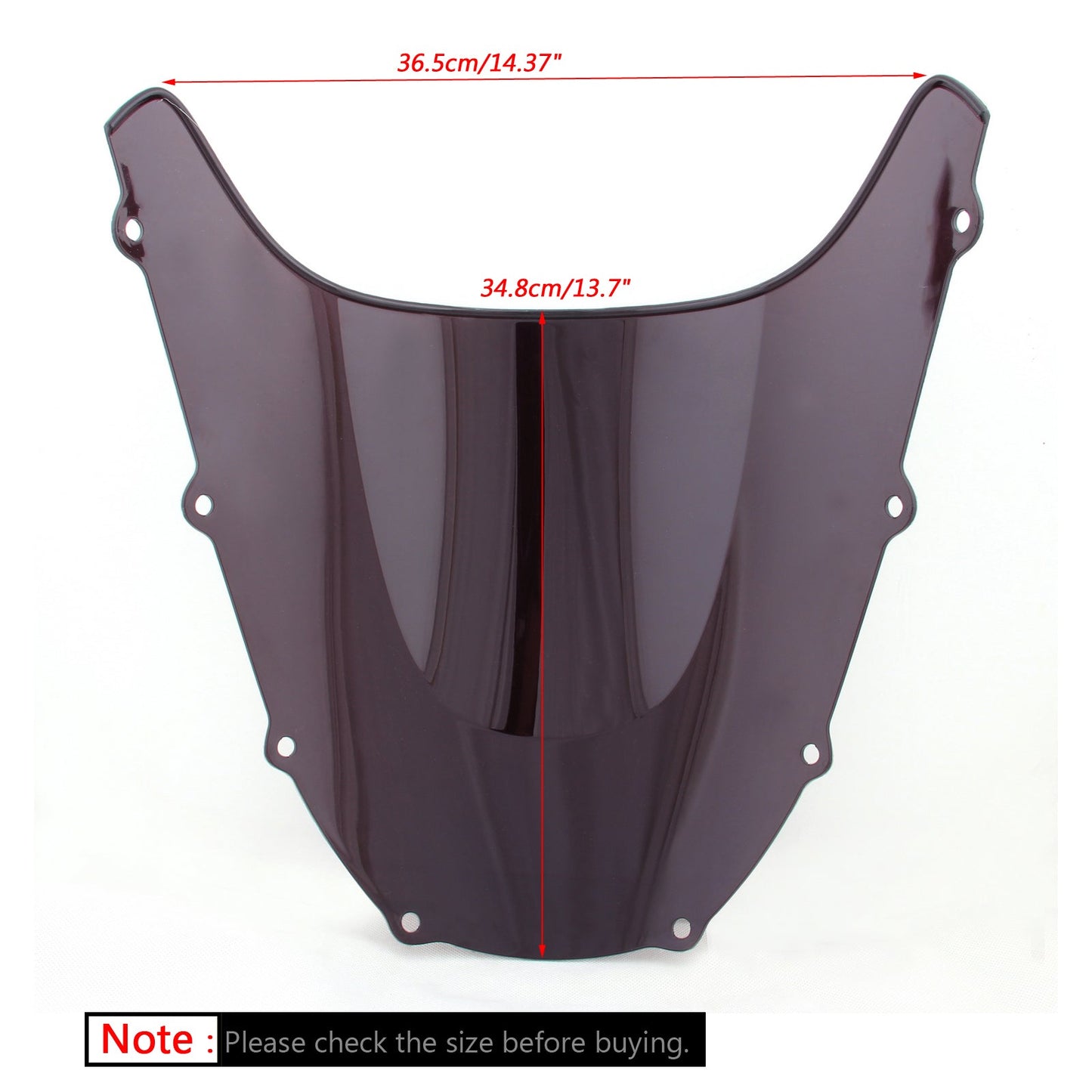 Pare-brise double bulle pour Kawasaki ZX9R ZX 9R ZX9-R 98-99 Noir