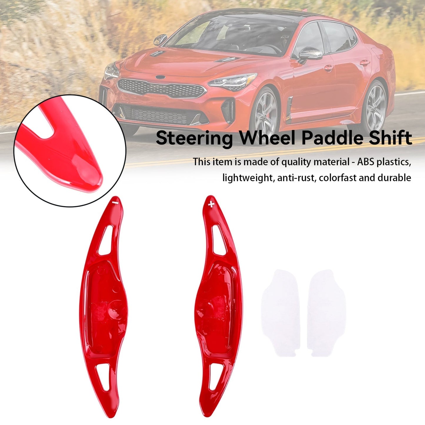 Extension de palettes de changement de vitesse rouges pour Kia Stinger 2018-2022