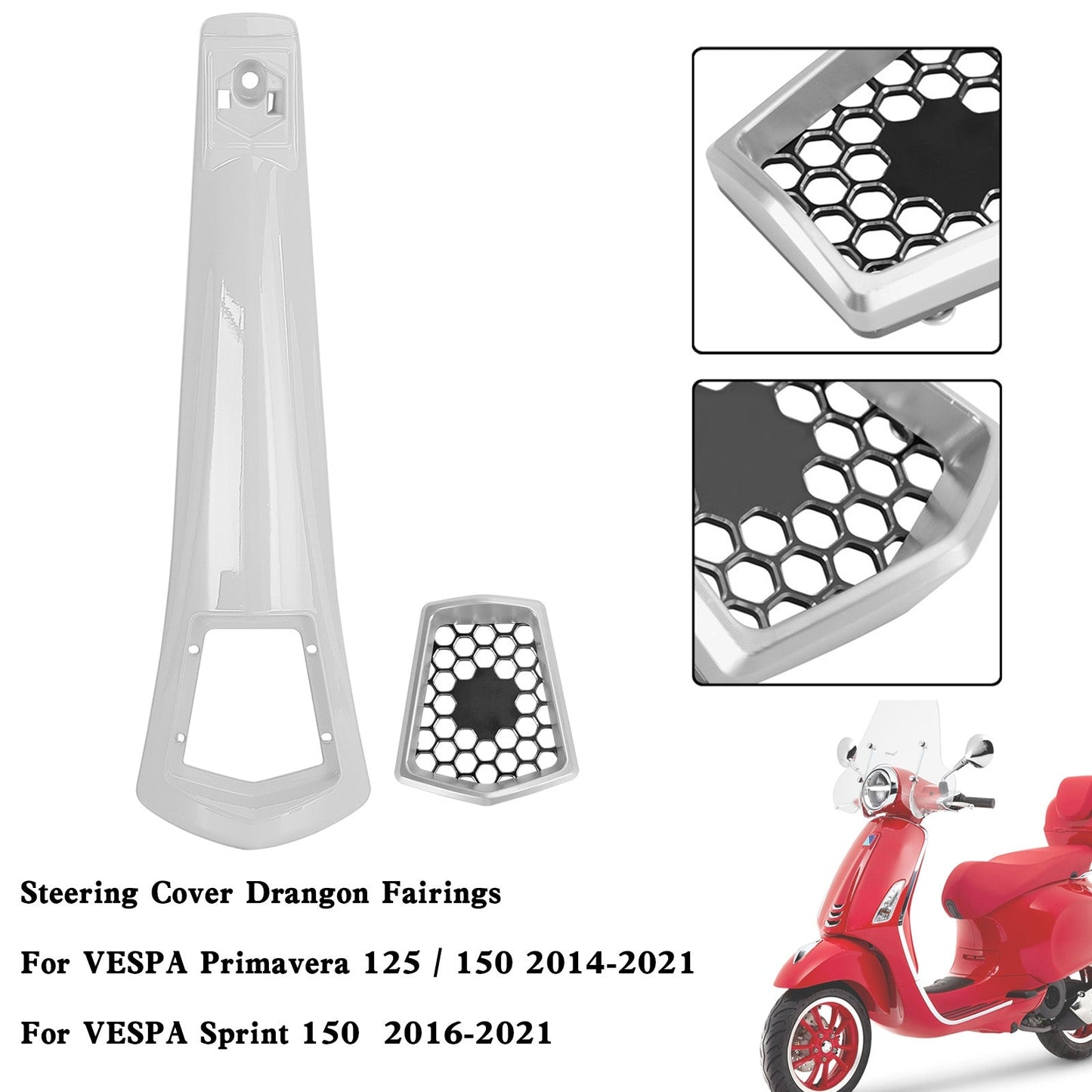 Carénage de couvercle de klaxon de direction pour VESPA Sprint Primavera 125/150 2014-2021