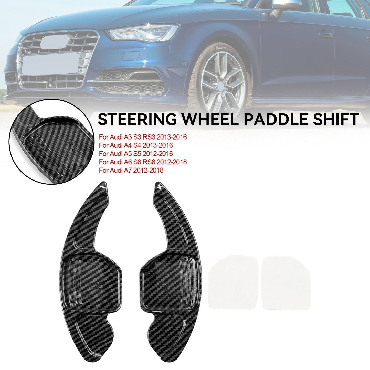 Extension de palettes de changement de vitesse au volant pour Audi A3 S3 RS3 A4 S4 2013-2016