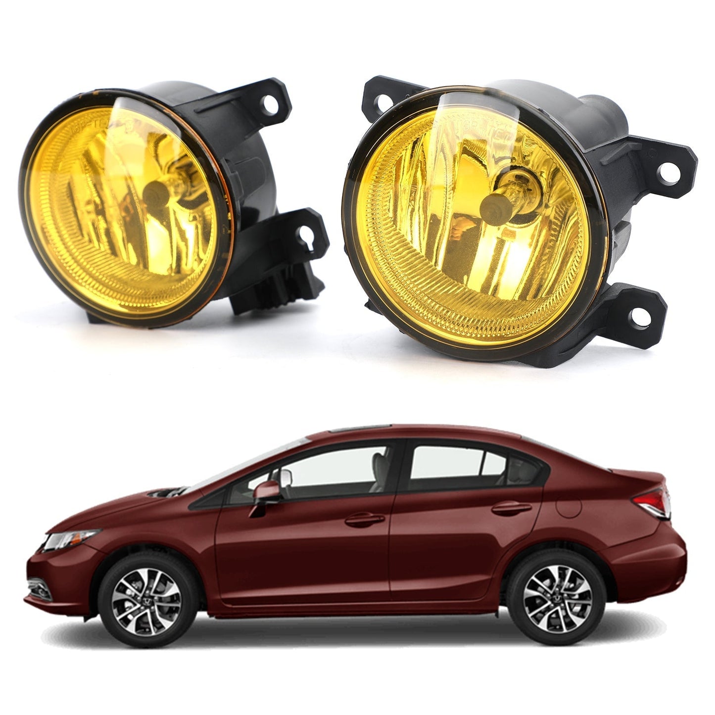 1 ensemble de phares antibrouillard avant à LED améliorés pour Honda Civic 2016-2020