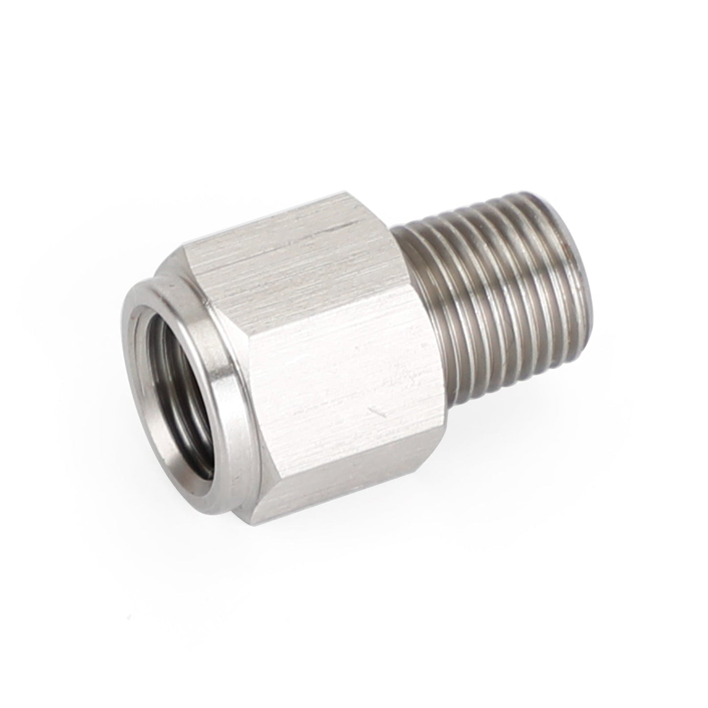 Adaptateur de manomètre de pression d'huile en acier inoxydable, 1/8" NPT mâle vers 1/4" M10x1,0 femelle
