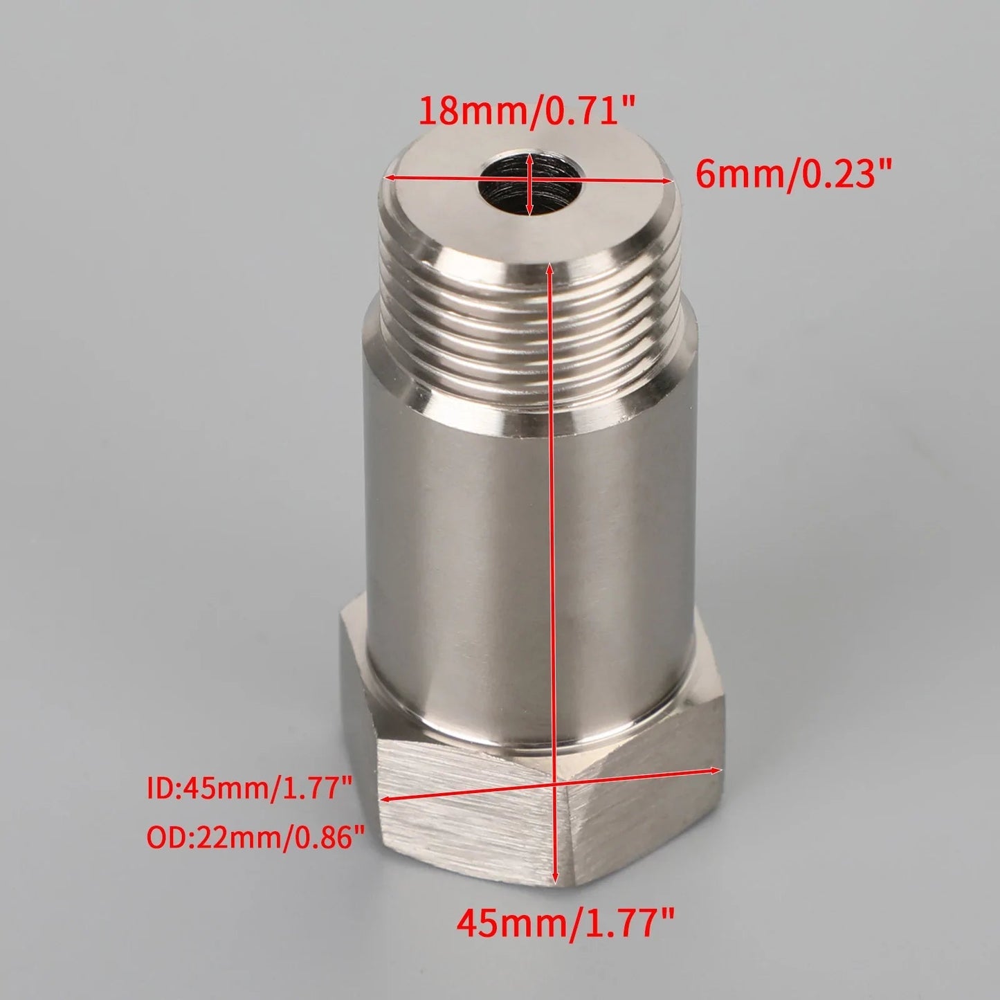 Adaptateur de bouchon M18x15 45 mm, rallonge de tuyau de capteur d'O2, accessoire