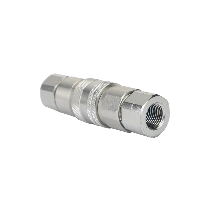 Coupleur rapide hydraulique à face plate 1/2" NPT pour chargeuse compacte Bobcat ISO 16028
