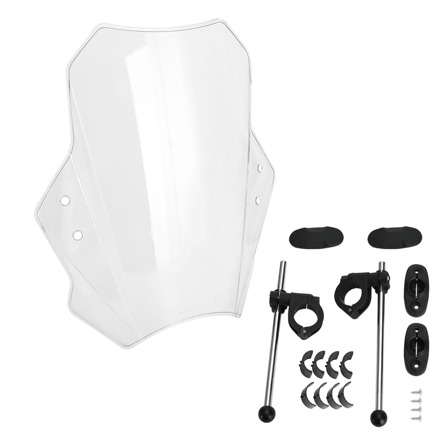 Pare-brise universel réglable pour moto, guidon de 22 mm, 25 mm et 28 mm