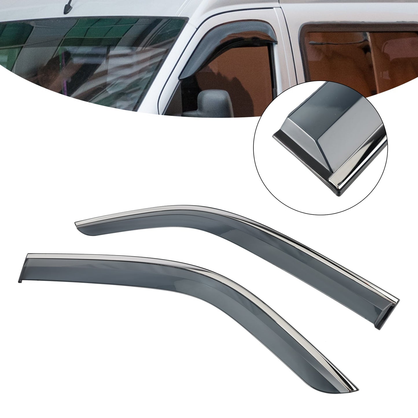 LDV Maxus V80 2005+ Lot de 2 déflecteurs de fenêtre, protection contre le vent et la pluie BRAH31214