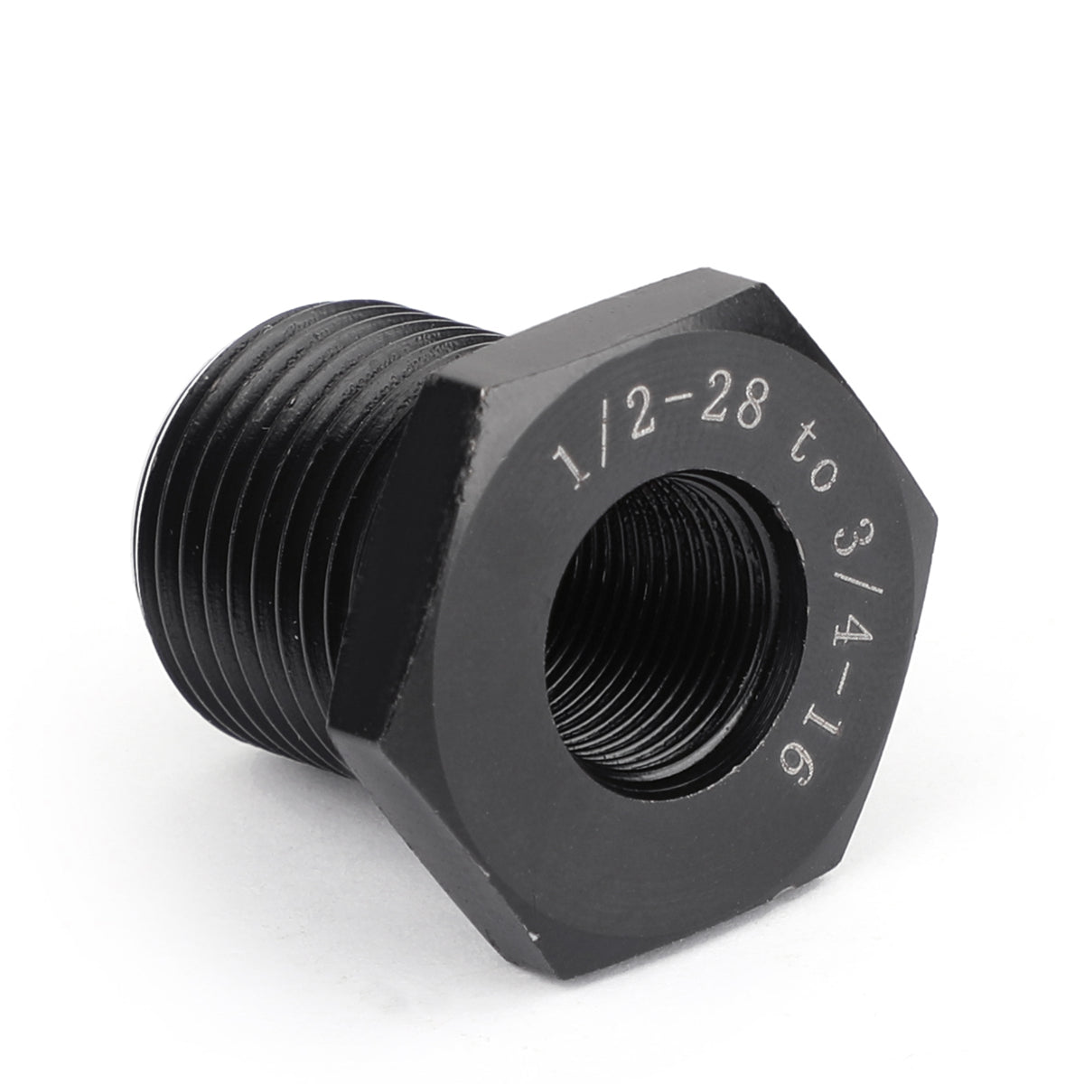 Adaptateur fileté pour filtre à huile 1/2-28 vers 3/4-16, plus résistant que l'aluminium.