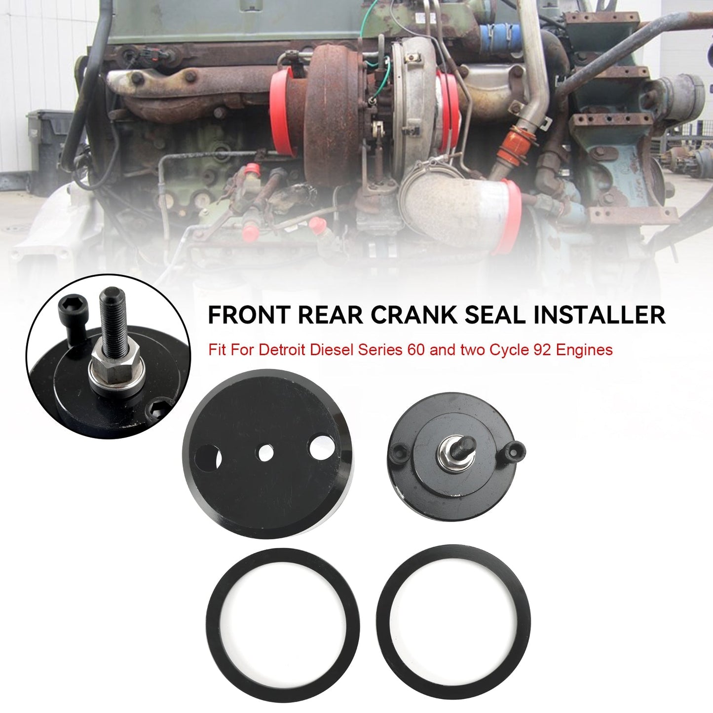 Detroit Diesel Series 60 12.7L 14L Front Rear Crank Seal Installer J-35686-B