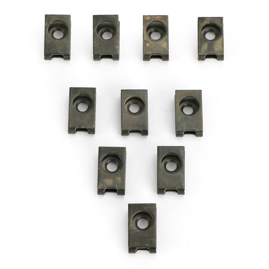 M5 5MM THREAD ZINC PLATED SPRING SPIRE C CLIPS U NUTS SPEEDCLIPS CHIMNEY QTY 10