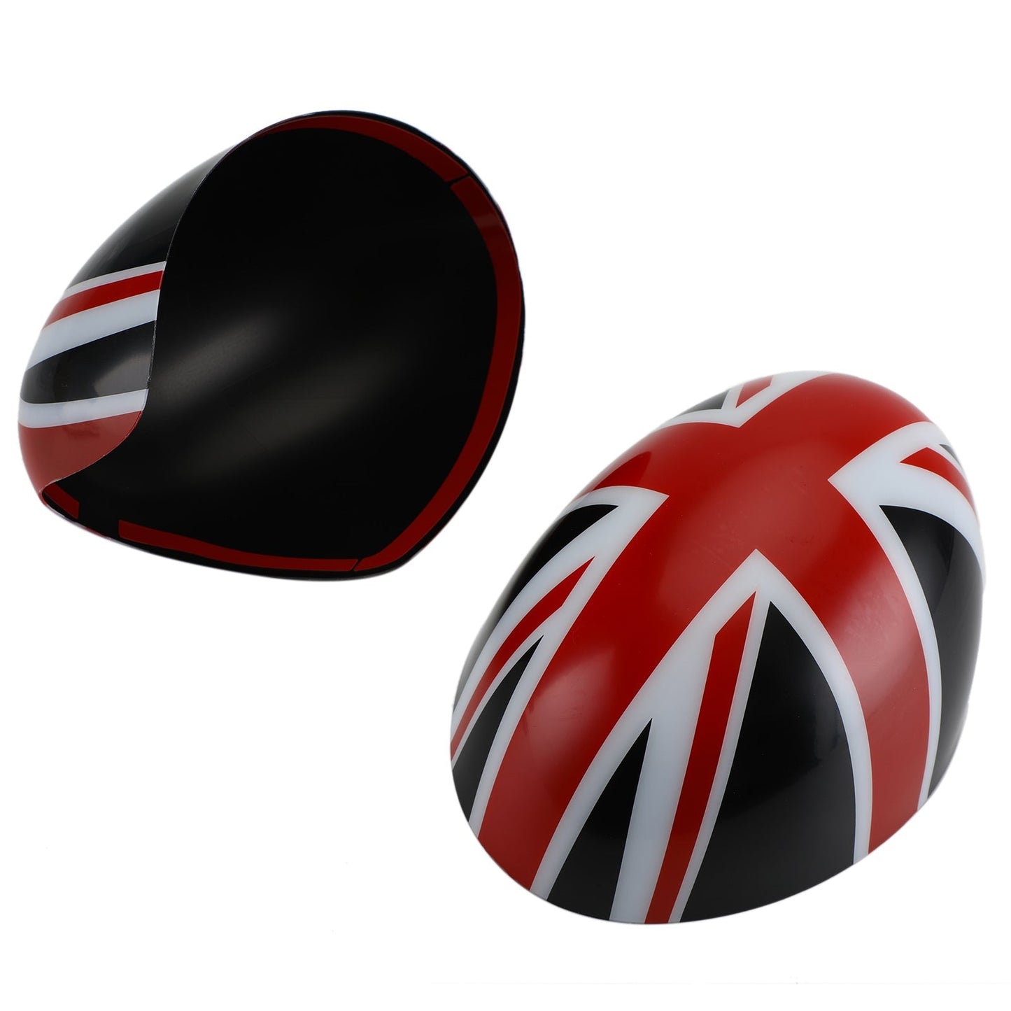 Mini Cooper R55 R56 R57 Noir/Rouge 2 x Coques de rétroviseurs Drapeau britannique Union Jack