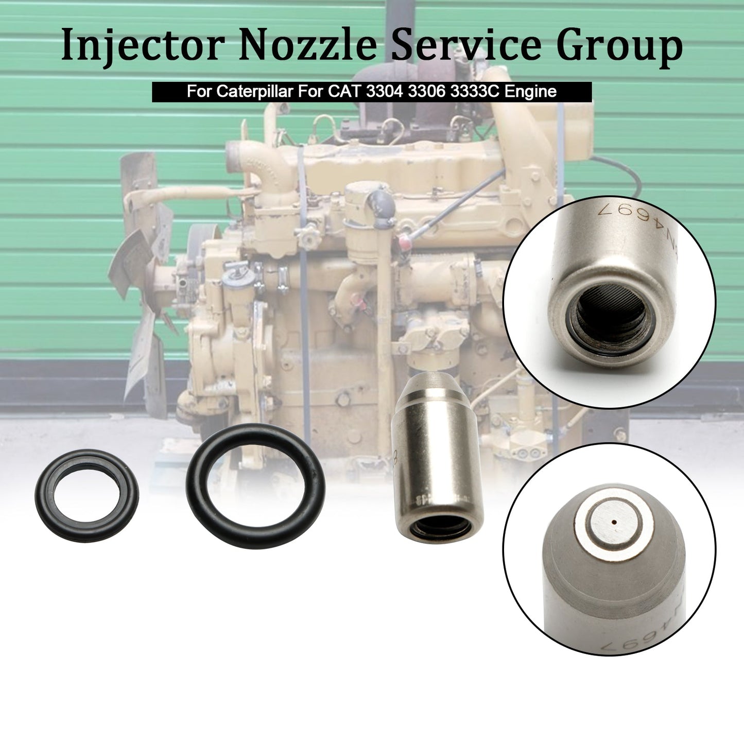 Boquilla de inyector de combustible para motores Caterpillar CAT 3304, 3306 y 3333C: 5M4086, 8M1584, 8N4697 y 9F0160