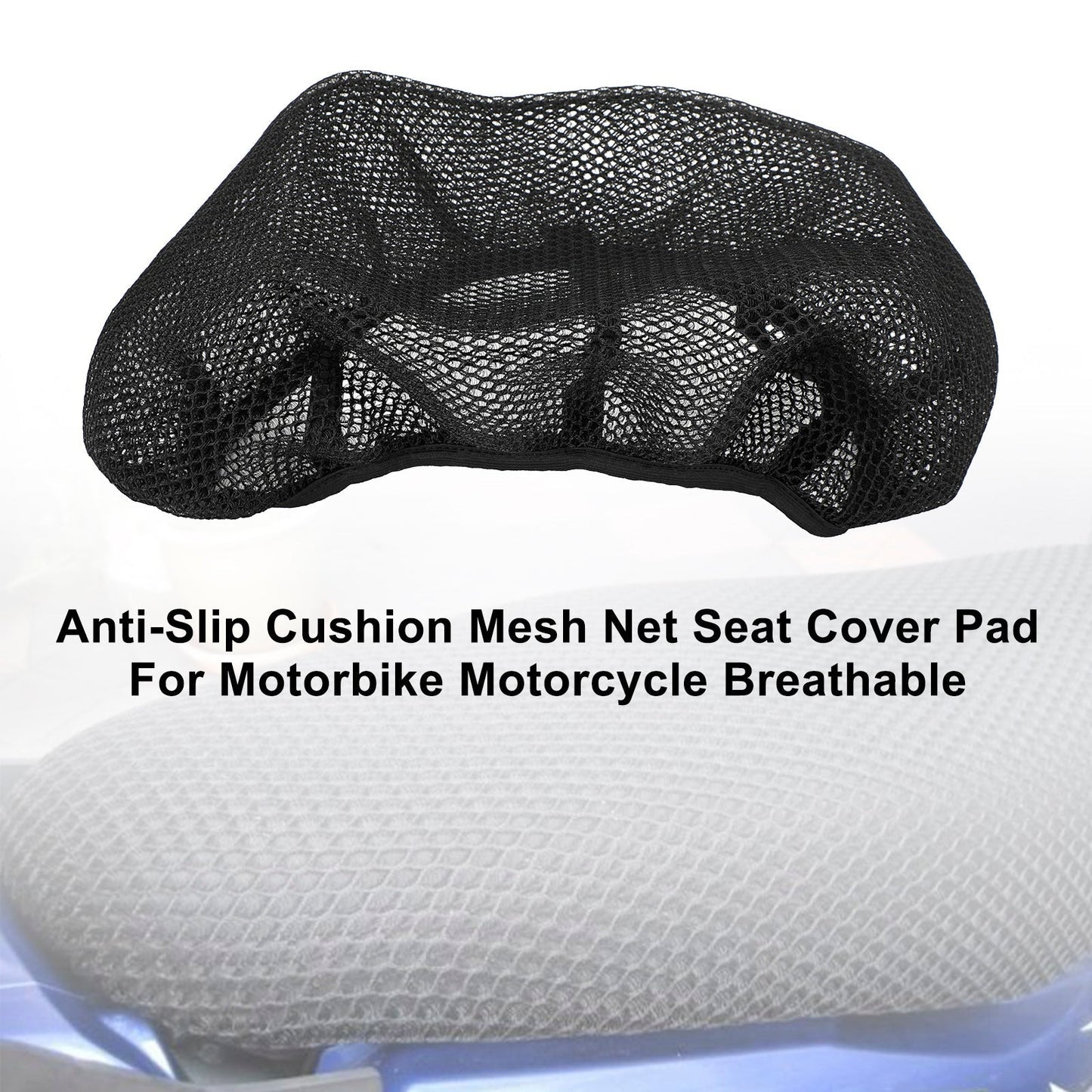Housse de siège universelle en maille résistante à la chaleur pour moto, scooter, moto, taille XXXL