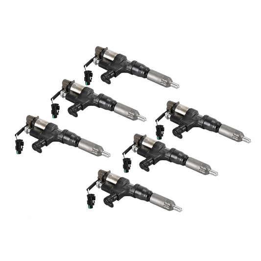 Lot de 6 injecteurs de carburant 095000-6593 pour Hino J08E Kobelco 1984-2018 3.8 4.7 Diesel