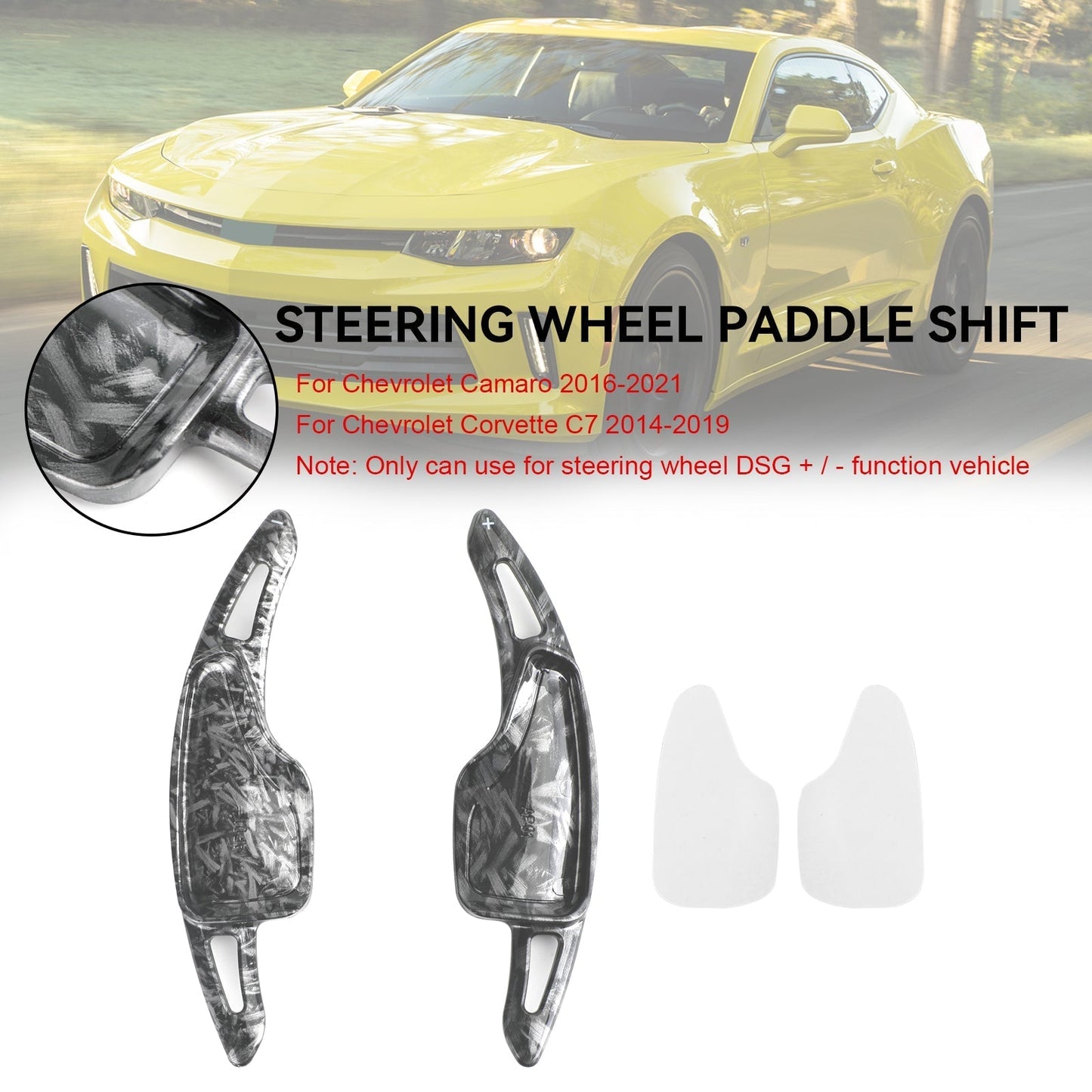 Extensions de palettes de changement de vitesse au volant pour Chevrolet Camaro 2016-2021