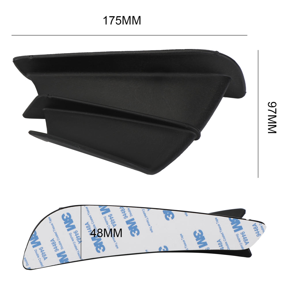 Black Side Winglet Wind Fin Spoiler Trim Cover