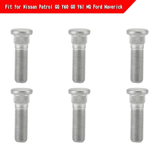 6pcs Front Wheel Stud Kit Fit For For Nissan Patrol GQ Y60 GU Y61 MQ For Ford Maverick
