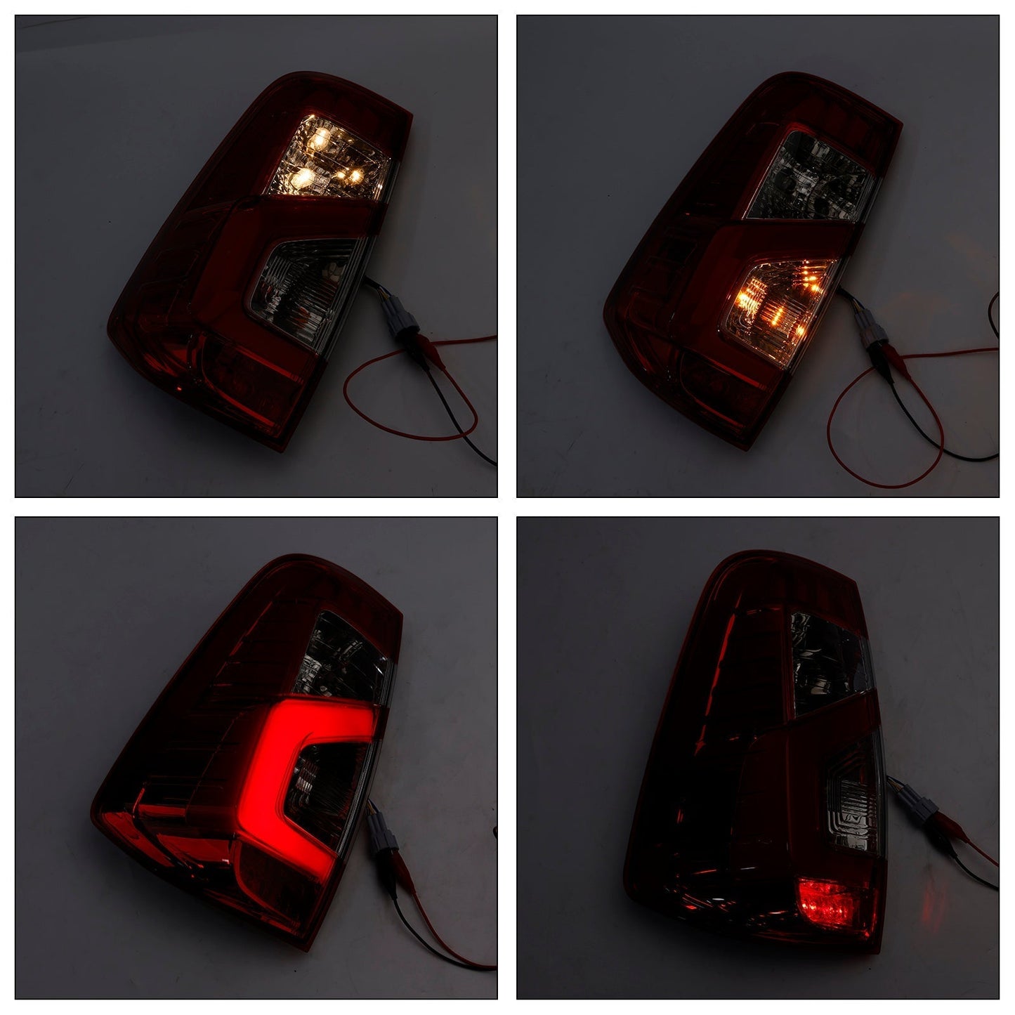 Paire de feux arrière à LED à bandes 3D pour Nissan Navara NP300 D23 2015-2021 FA.MT.814