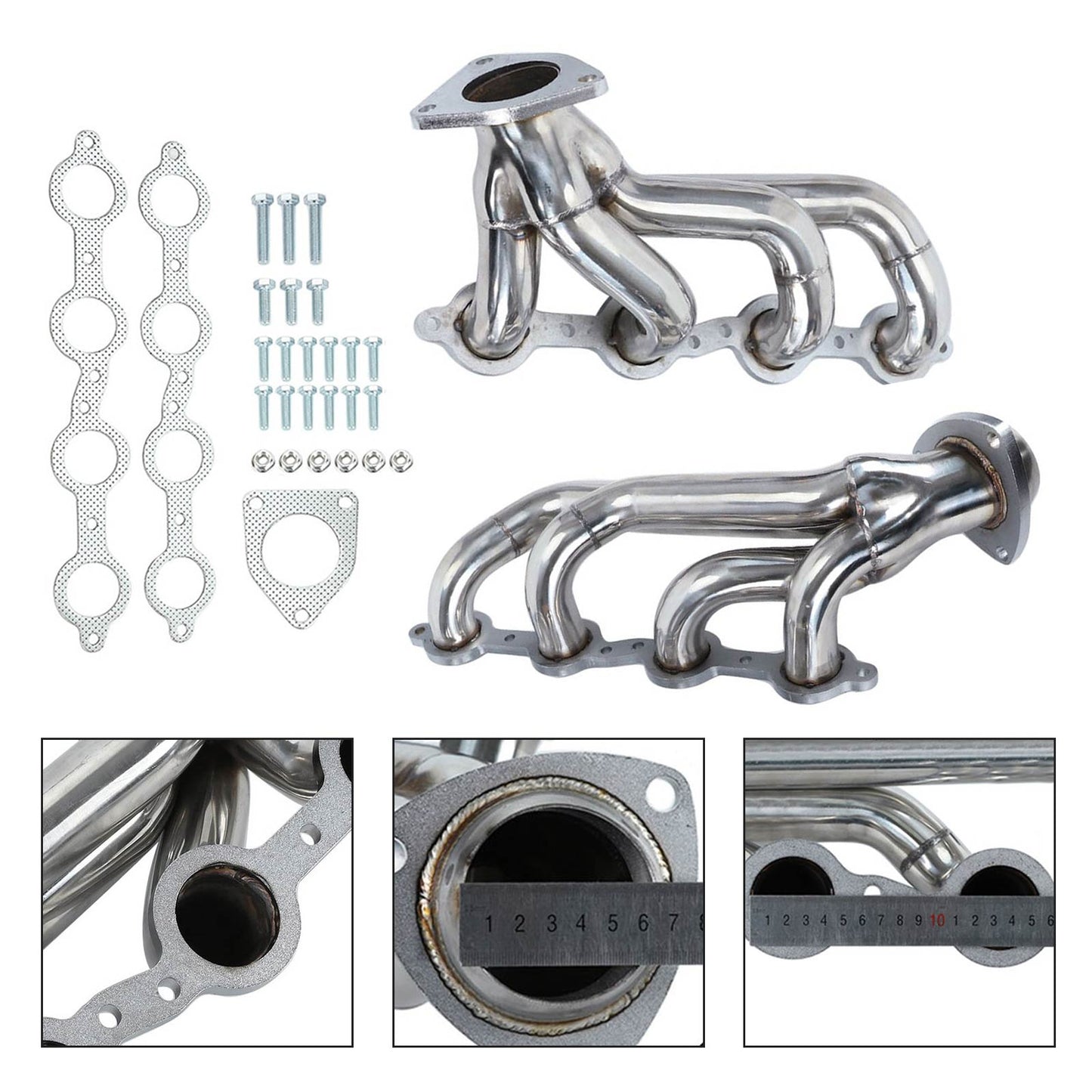 Collecteurs d'échappement pour Chevrolet Silverado 1500 4,8 L, 5,3 L, 6,0 L et 6,2 L de 2002 à 2013