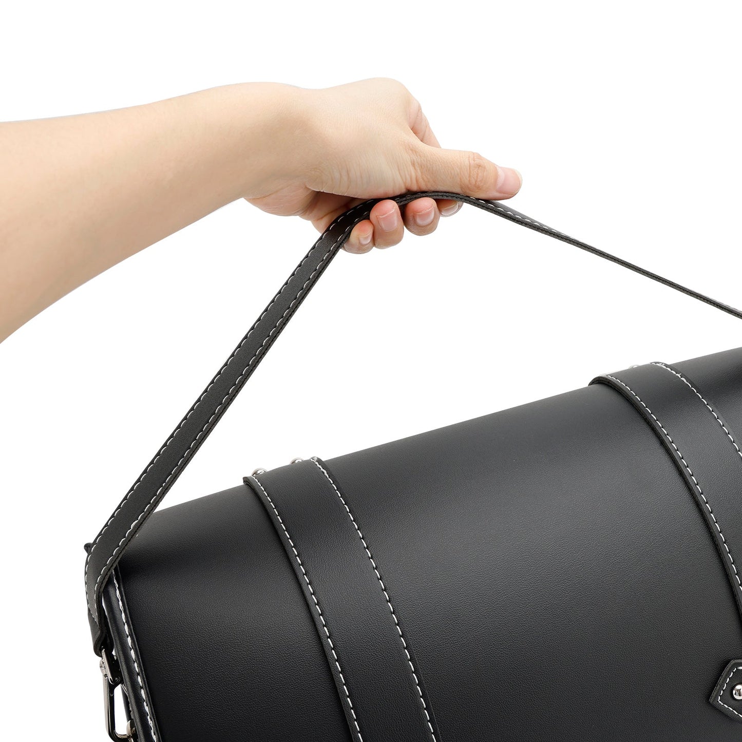 Sacoche latérale à dégagement rapide pour outils et bagages, pochette de rangement épaisse noire pour moteur