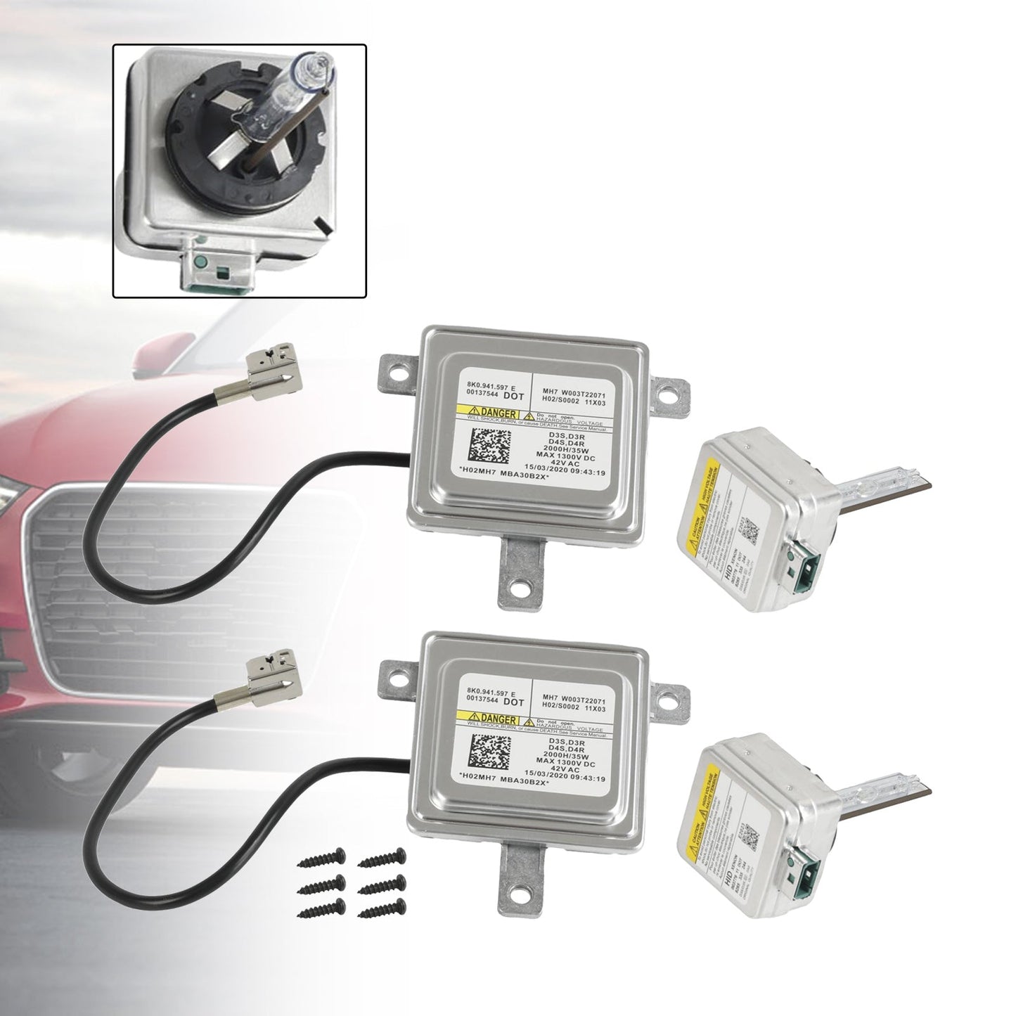 Module de contrôle d'éclairage HID pour Audi A5 S5 RS5 2008-2016, ballast xénon et ampoule D3S 8K0941597E
