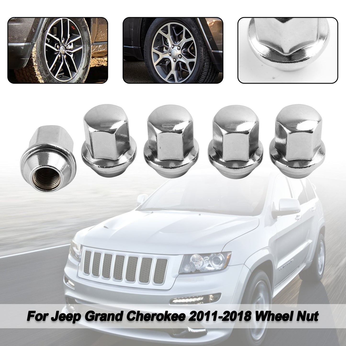 2012-2018 For Dodge Durango Ram 1500 5PCS Lug Nuts 14x1.5 06509422AA 6509422AA