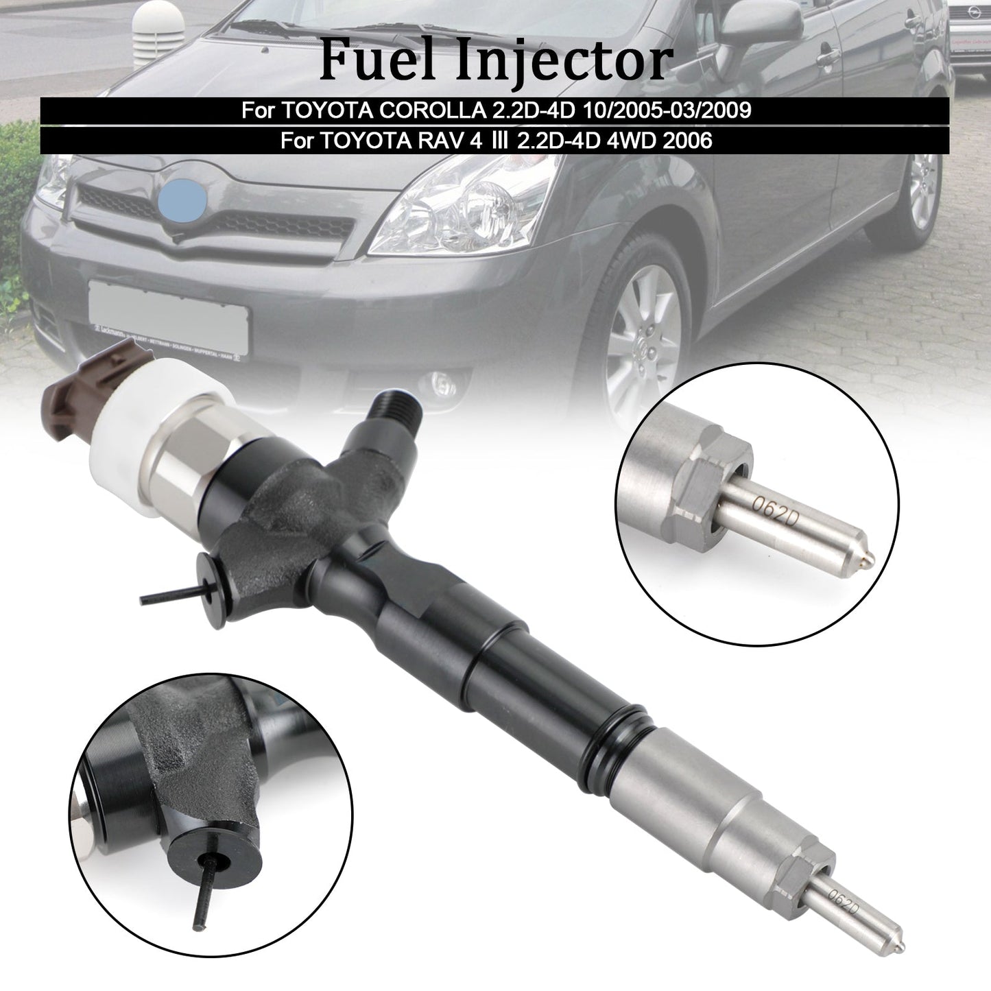 2006+ Toyota Hilux 1KD-FTV 2KD-FTV 1PCS Fuel Injector 23670-30140