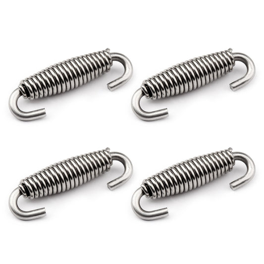 Punta de tubo de escape de acero inoxidable para motocicleta, 4 piezas, silenciador de resorte, TI UK