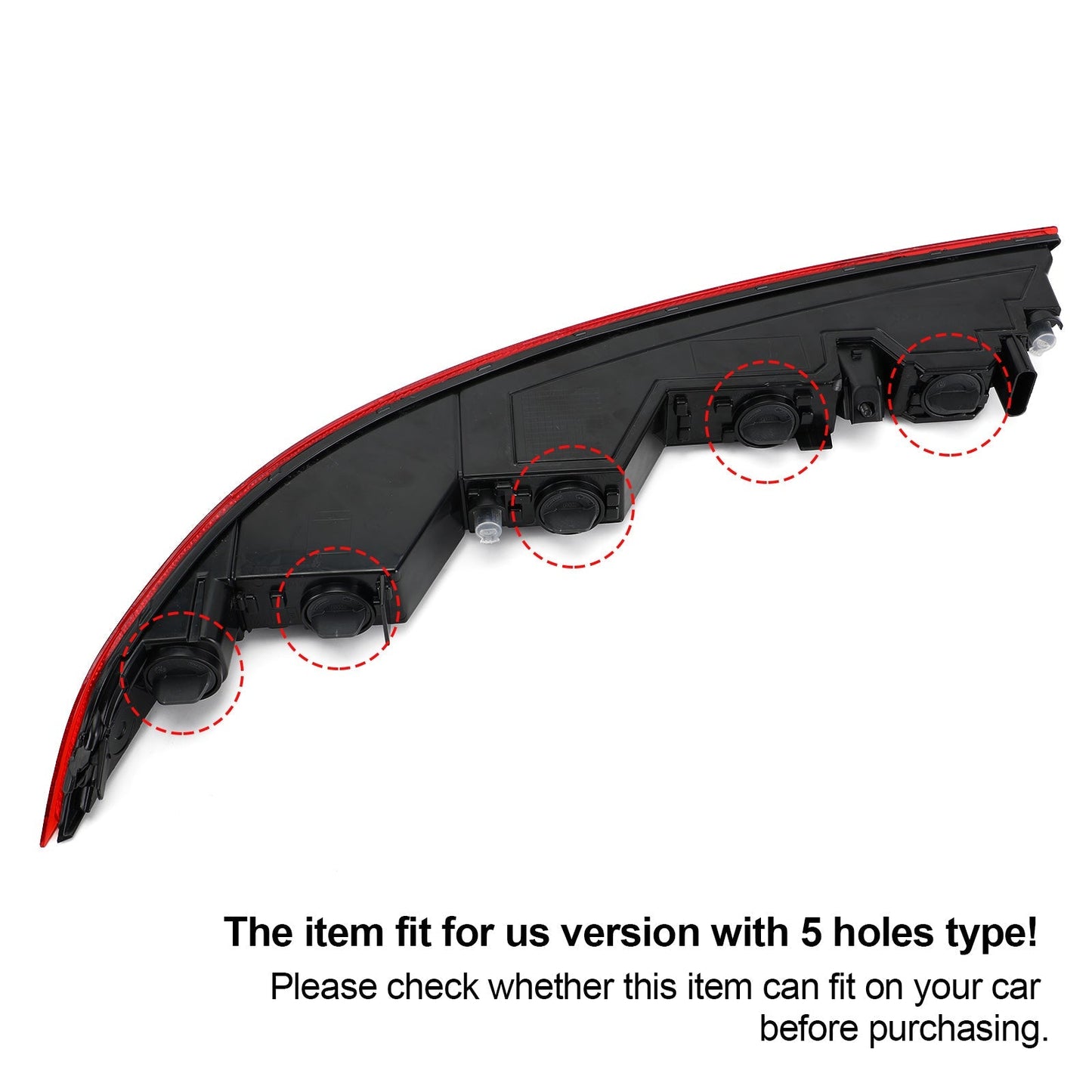 Audi Q5 18-21 Version US Feu stop Pare-chocs arrière Feu arrière inférieur Frein