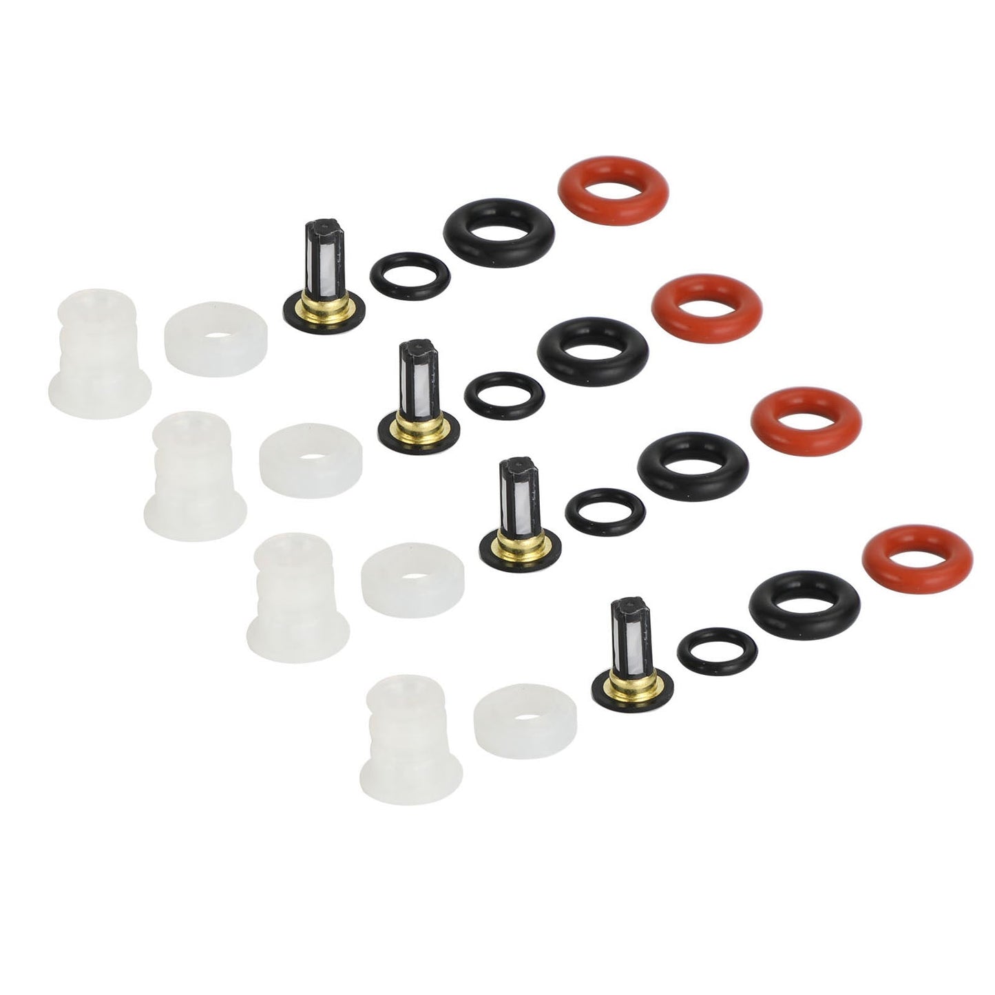 2004-2008 Acura TSX/ 2005-2007 Acura RSX 4PCS Fuel Injectors Repair Kit Filters O-Rings 16450RAAA01 842-12288 842-12287